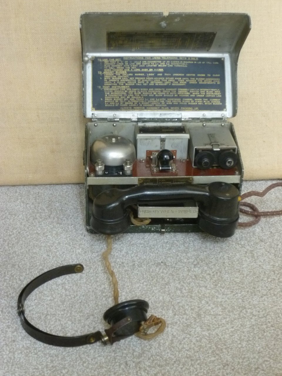 Field Telephone Set D Mk V British Resistance Archive